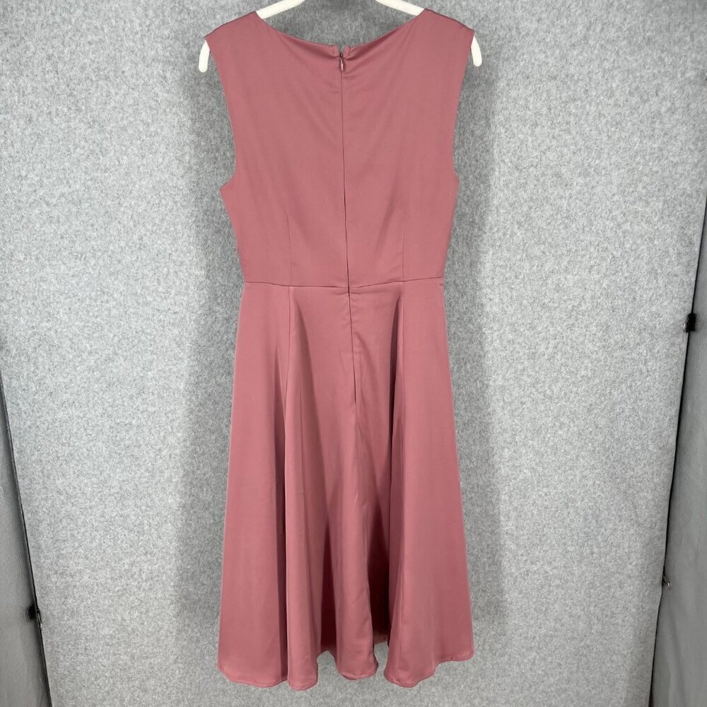 ModCloth Your Luxe-y Day Satin Midi Dress Size 2 Rose Pink Feminine Event NEW - Picture 4 of 13